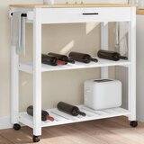  Kuhinjska kolica MONZA 84 x 40 x 88,5 cm od masivne borovine | shoptok.hr