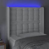  LED uzglavlje bijelo 93x16x118/128 cm od umjetne kože | Eponuda.ba