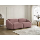 Bobochic Paris Rožnata sedežna garnitura iz rebrastega žameta 250 cm Tina – | Shoptok.si