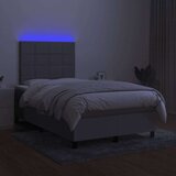  Box spring postelja z vzmetnico LED sv. siva 120x200 cm blago, (20789462) | Shoptok.si