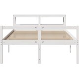  Krevet za starije s uzglavljem bijeli 140x200 cm borovina | shoptok.hr