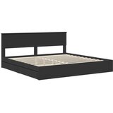  Okvir za krevet Crna 200 x 200 cm Konstruirano drvo | shoptok.hr
