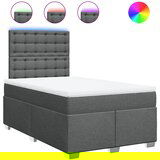 vidaXL Box spring postelja z vzmetnico temno siva 120x190 cm blago, (21321277) | Shoptok.si