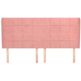  Uzglavlje s ušima ružičasto 163x23x118/128 cm baršunasto | shoptok.hr