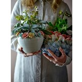 Bloomingville Ročno poslikan okrasni cvetlični lonec iz kamenine ø 19,5 cm Eanna – | Shoptok.si