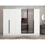 Hanah home ormar sa reflektujućim staklom Nisa 20604, 270 cm, beli Cene