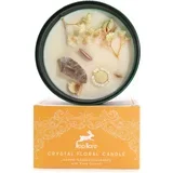 Hare Kristalna čarobna sveča – Srce leva - Soy Wax, Fragrance, Glass, Gemstones - Home warming - Dan žena
