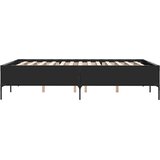  Okvir za krevet crni 135x190 cm konstruirano drvo i metal | Eponuda.com