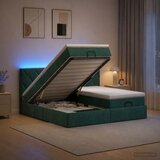  Krevet od pjene s madracem i LED-om Tamnozelena 200 x 200 cm | shoptok.hr