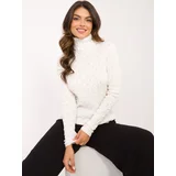 Fashion Hunters Ecru women's turtleneck