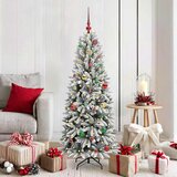  Umjetno božićno drvce Bijela 150 cm PVC, plastika, čelik i PE | shoptok.hr