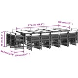  15-dijelni vrtni blagovaonski set s jastucima svijetlosivi | shoptok.hr