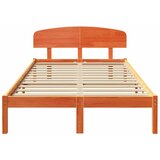  Krevetna konstrukcija s uzglavljem Vosak smeđa 120 x 190 cm | shoptok.hr