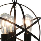 vidaXL Viseča svetilka črna krogla 3 x E27 žarnice, (20618364) | Shoptok.si