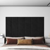  Zidna uzglavlja 12 pcs Crna Baršun | shoptok.hr
