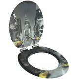  Toaletna daska s mekim zatvaranjem MDF s uzorkom New Yorka | shoptok.hr