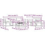  Set vanjskih sofa 6 pcs Bijela i bež 79 x 79 x 37 cm | shoptok.hr