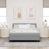 Krevet s opruga kutije Svijetlo siva 140 x 200 cm tkanina | Eponuda.com