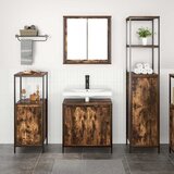  Set namještaja za kupaonicu Zidne 3 pcs Dimnjeni hrast i crna | shoptok.hr