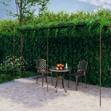 vidaXL Vrtna pergola antikna smeđa 6 x 3 x 2,5 m željezna cijene