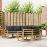  Set vanjskih sofa 7 kom. Bijela i antracit Poliester Smeđa 249 x 130,5 x 73 cm | shoptok.hr