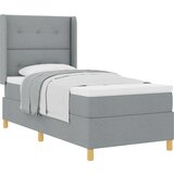 vidaXL Postelja s vzmetnico Svetlo siva 90x200 cm Tkanina | Shoptok.si