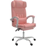 vidaXL Masažni pisarniški stol roza umetno usnje, (21377538) | Shoptok.si