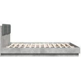 Okvir kreveta s uzglavljem LED siva boja betona 200 x 200 cm | shoptok.hr