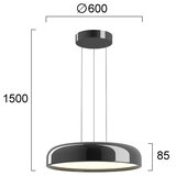  LED Visilica na sajli ALENSA LED/60W/230V CRI 94 crna Slike
