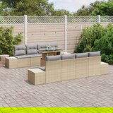  Set vrtnih sofa Set od 7 Bež Siva Polipropilen Poliester | shoptok.hr