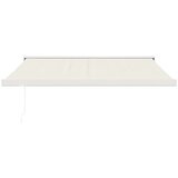 vidaXL Zložljiva tenda krem 3,5x2,5 m blago in aluminij | Shoptok.si