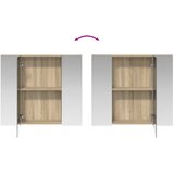  Kupaonski ormar s ogledalom Sonoma hrast 80 x 14.5 x 70 cm | shoptok.hr