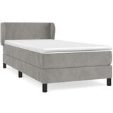 Box spring postelja z vzmetnico svetlo siv 90x190 cm žamet, (20725874) | Shoptok.si