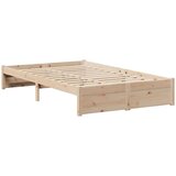 vidaXL Knjižna postelja brez vzmetnice 135x190 cm trdna borovina | Shoptok.si