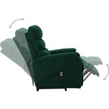  Stol s funkcijo vstajanja temno zeleno blago, (20935224) | Shoptok.si