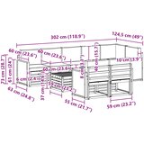 Setovi sofa Čvrsto drvo akacije | shoptok.hr