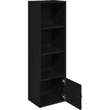 vidaXL Regal za knjige crni hrasta 31x24x102 cm od konstruiranog drva | shoptok.hr