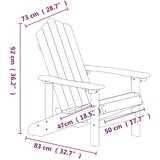 Vrtne stolice Adirondack sa stolićem HDPE antracit | shoptok.hr