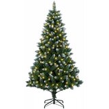  Umjetno božićno drvce 120 cm 150 LED lampica Topla bijela - 120 cm s LED svjetlima | shoptok.hr