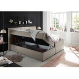 MID.YOU POSTELJA BOXSPRING 180 cm x 200 cm , tekstil umazano rjava | Shoptok.si