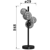  ONLI - Stona lampa PALOMA 4xG9/10W/230V 48 cm crna/zadimljena | Eponuda.com
