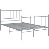 The Living Store Posteljni okvir siv kovinski 120x200 cm - Posteljni Okvir, (21529801) | Shoptok.si