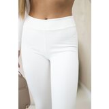 Kesi Women's ribbed leggings with a high waist ecru | Shoptok.si