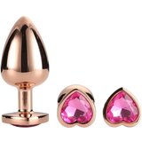 DREAMTOYS Gleaming Love - dear anal cone dildo set - rosegold (3 dijela) | shoptok.hr