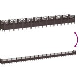  Vrtna sadilica s klinovima smeđa 363,5x43,5x43,5 cm PP | shoptok.hr