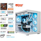 MEGA Računalnik MT S5 R7-7800X3D/RTX5080/32GB-DDR5/2TB/1050W/Brez OS/bela RGB + Estetski napajalni kabli [Modra / Bela], (5000357934) Cene