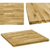 MM Površina za mizo trden hrastov les kvadratna 44 mm 80x80 cm