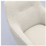 Unique Furniture Kremno bel oblazinjen jedilni stol z nasloni za roke Avola – | Shoptok.si