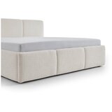 Meise Möbel Tapecirani bračni krevet s prostorom za odlaganje s podnicom 180x200 cm boje slonovače Merida – | shoptok.hr