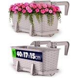 KADAX balkonski lonec za rože s stojalom 40 cm + ročaji, (5000352650) | Shoptok.si